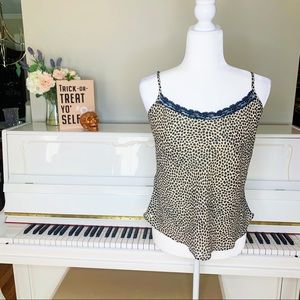RETRO Leopard sheer chiffon cami